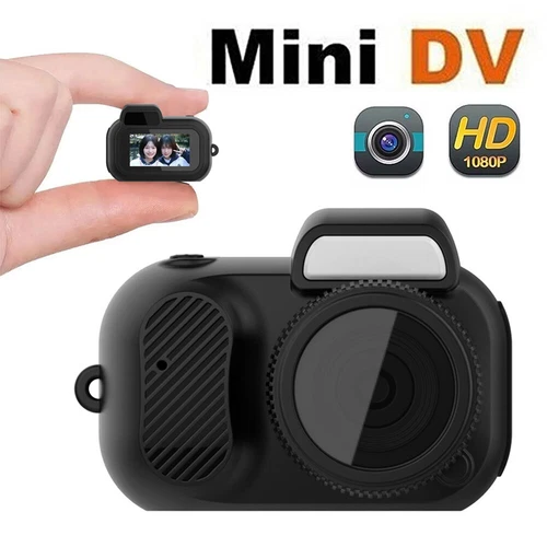 Llavero retro negro cámara mejorada 1080P HD mini cámara DV para estudiantes niños - Imagen 1 de 13