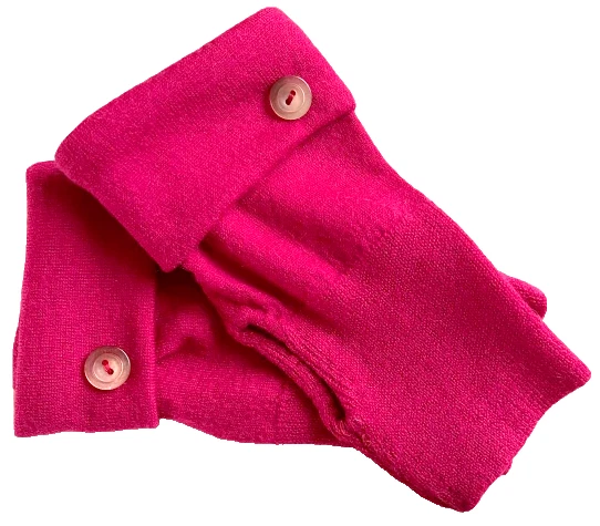 FINGERLESS GLOVES DARK PINK MERINO WOOL S M L SMALL MEDIUM LARGE WOMEN'S LADIES