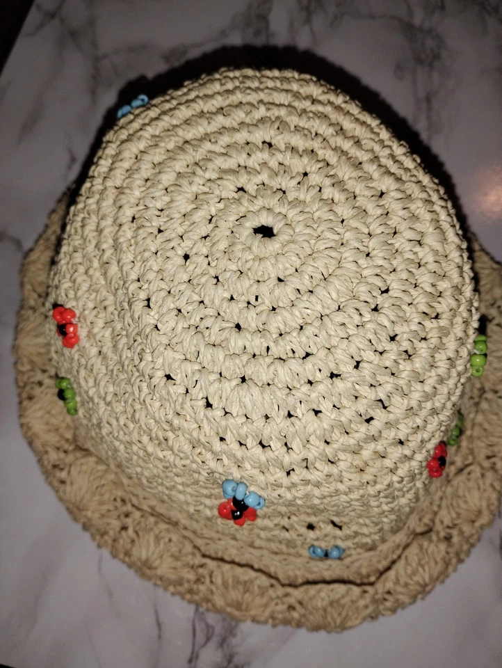 De colección 2005 Hello Kitty Sombrero Cubo Sol Playa Niños Niñas Flores Edad 3-5 LINDO Y2K Foto 3 de 4