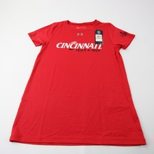 Cincinnati Bearcats Under Armour HeatGear Short Sleeve Shirt Women's Red New