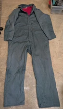 Vintage Red Hawk 46 Long Blue Coveralls Quilted Work Chore Jumpsuit 