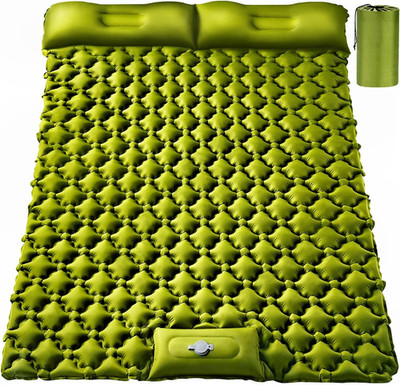 Double Sleeping Pad, Ultralight 4'' Extra-Thick Self Inflating Sleeping Mat for 2