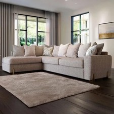 Clearance - Axel Corner Sofa - Barley Beige Fabric - LCC+RH2 - FSS16502