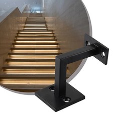 Black Stair Handrail Bracket Bannister Wall-Support-Hand Rail Balustrade Strong