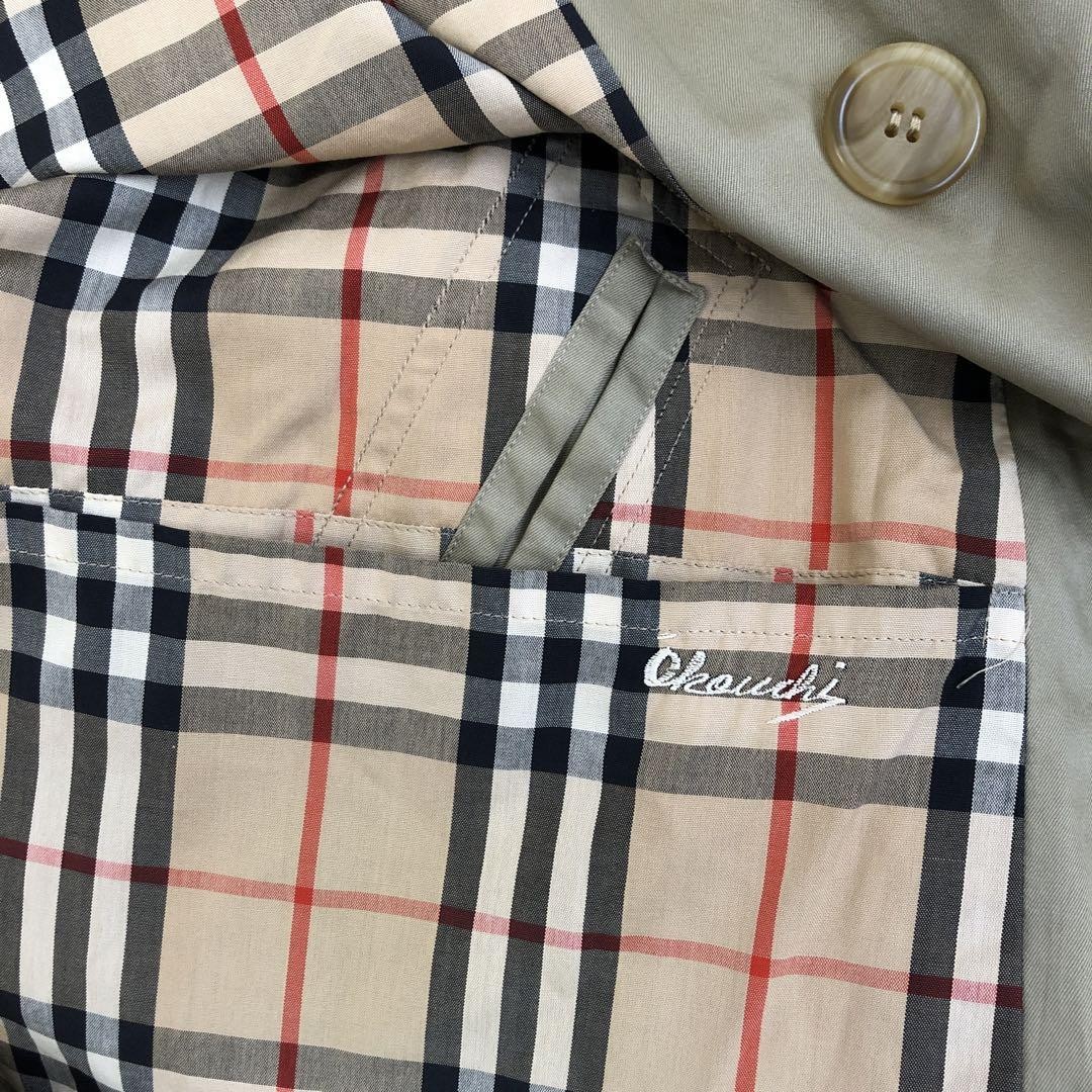 Burberrys Vintage Trench Coat Khaki Cotton With Check Pattern Free Size For Men thumbnail 15
