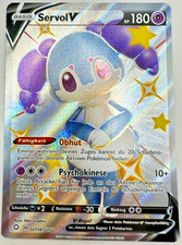 Carta Pokemon TCG Servol V SV114/SV122 Shining Fates Holo rara tedesca quasi nuova