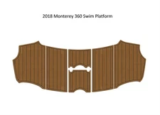 2018 Monterey 360 Swim Platform Step Pad Boat EVA Foam Faux Teak Deck Floor Mat