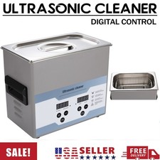3.2L Ultrasonic Cleaner w/ Timer Heater Digital Sonic Cleaner for Jewelry Watch