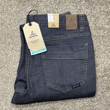 prAna Mens Bridger Jeans 31x36 Slim Fit Straight Stretch 5 Pocket Organic New