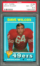1971 Topps Football 189 Dave Wilcox PSA 8.5 NM-MT+ POP 2 HOF San Francisco 49ers
