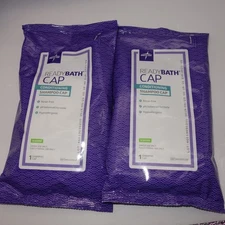 2 Medline ReadyBath Scented Rinse-Free Shampoo Cap with Conditioner