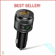 Bluetooth 5.3 FM Transmitter for Car, 3.0 Wireless Bluetooth FM Radio Adapter Mu