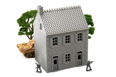 Normandy Row Cottage TS11 - French Town V4 - 3D Printed Miniature Wargaming Terr