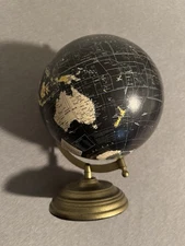 Brass Globe Desk Top Vintage Small with Compass