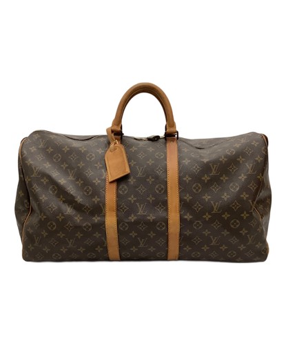 Louis Vuitton Keepall 55 M41424 Coated Canvas Brown Bag #TFB11731