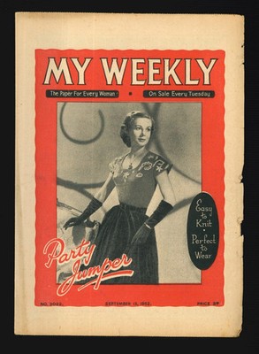 My Weekly Magazine Back Issues 1940s - 90s Knitting Patterns Sewing