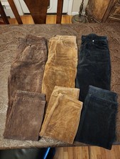 3 Washable Suede Leather Pants. Vintage Woman's Size 6/28 Waist. Black, Brown,..