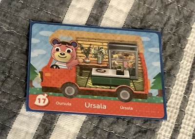 Ursala Amiibo Card #17 Animal Crossing New Leaf Welcome Amiibo RV Card US/NFC