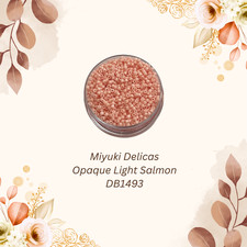 Miyuki 11/0 Delica Seed Beads DB1493 Opaque Light Salmon 5 Grams