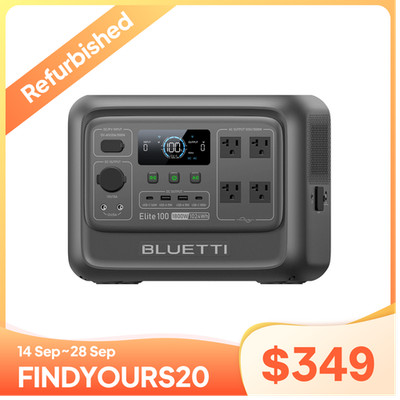 BLUETTI Elite 100 V2 Portable Power Station 1800W 1024Wh LFP for Camping Backup