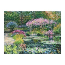 Howard Behrens (1933-2014), "Giverny Lily Pond" Limited Edition on Canvas, Numbe