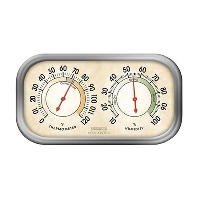 Springfield Thermometer And Humidity Meter Multicolor Wall Mount Desktop Gauge