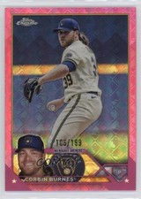 2023 Topps Chrome Logofractor Edition Pink Refractor /199 Corbin Burnes #214 fm0