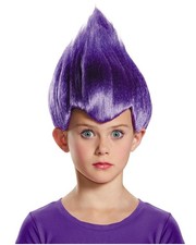 Child's Pointy Wacky Troll Inside Out Purple Wig Costume Accessory