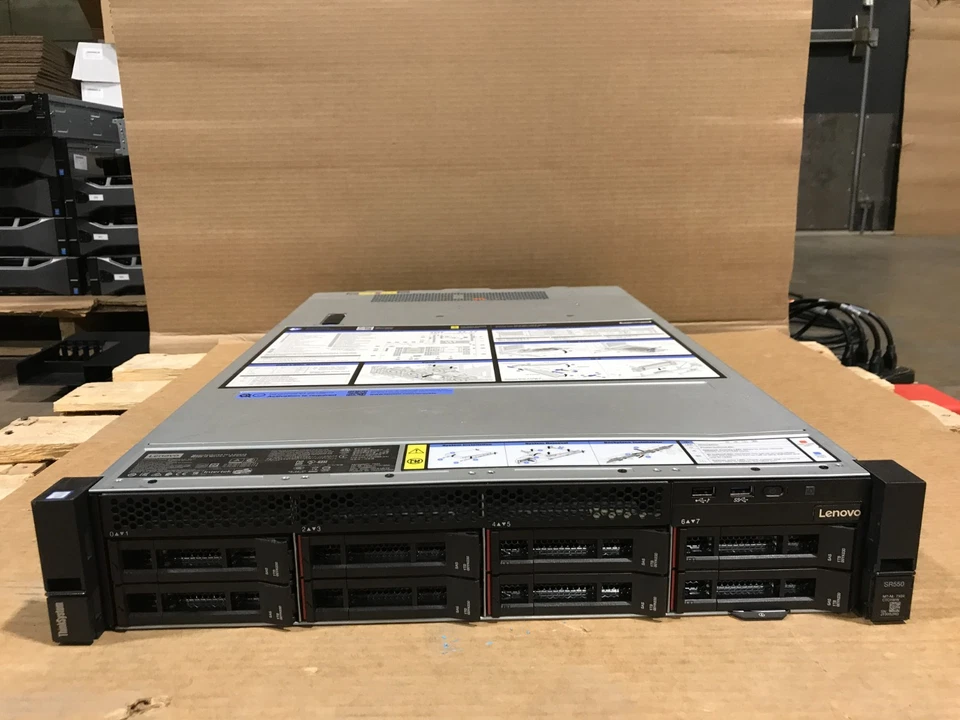 LENOVO ThinkSystem SR550 Server - Xeon Bronze 3106 1.70GHz 128GB 8x 1TB HDD - Image 3 of 4