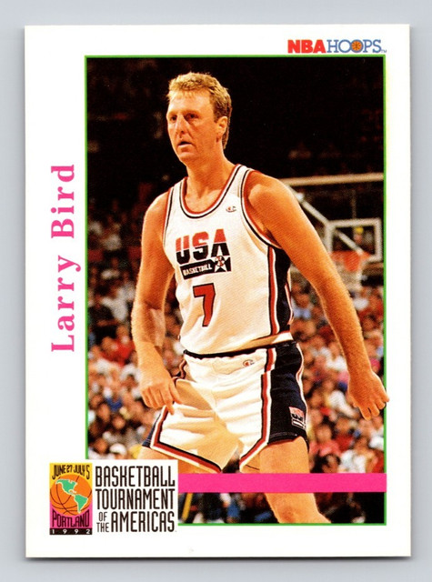 1992-93 NBA Hoops Basketball Card #337 - LARRY BIRD - Team USA Boston Celtics