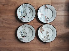 4 Antique Japenese Kutani Porcelain Plates  Good Condition