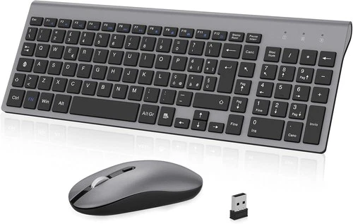 cimetech Tastiera e Mouse Wireless, Layout Italiano QWERTY, Ultra-Sottile HC019