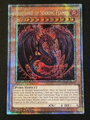 Yu-Gi-Oh! TCG Uria, Lord of Searing Flames MZMU-DE000 Starlight Rare 1st Ed MINT