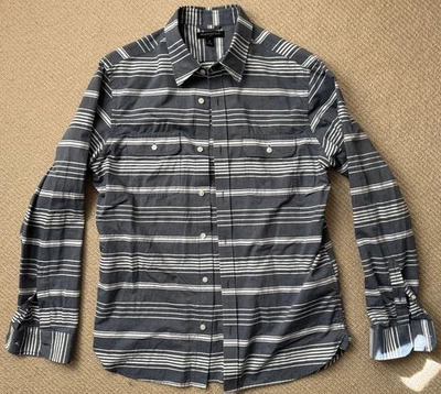 Banana Republic Mens Button Down Shirt, Medium horizontal stripes long sleeve - Image 1 of 4