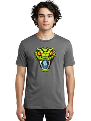 Cobra-Head Mens Graphic Tee, 100% Cotton, Casual Summer Wear