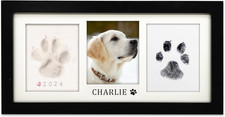 Paw Print Frame Kit,Dog/Cat Paw Print Kit,Soft Pawprint Clay Clean Touch Ink Pad
