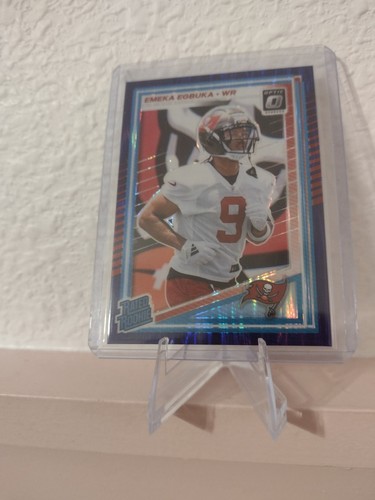 2025 Panini Donruss-Rated Rookie Emeka Egbuka #375 Optic Preview Holo Prizm (RC)