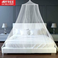 Mosquito Net Canopy Dome Fly Insect Protect Double King Bed Tent Mesh Curtain UK