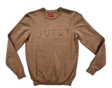 New Guess Los Angeles Sweater Stero Deboss Size Small Toasted Taupe Mens NWT