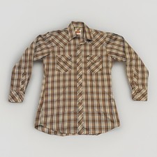 Vintage Miller Western Plaid Shirt Mens 16 - 35 Pearl Snap Made In USA Denver