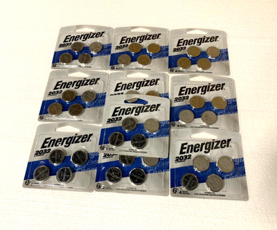 LOT OF 10 Energizer CR2032 3V Lithium Coin Cell Batteries 4 Pack - 40 Total