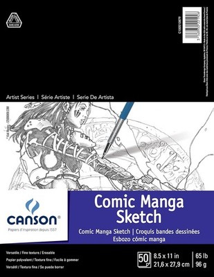 Canson Artist Series Comic Manga Sketch Pad 8.5''X11''-50 Sheets - 5A0031DK-1H312