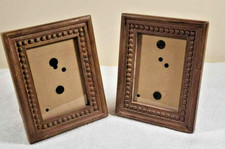 Rustic Wood Beaded Picture Frames 8x10 Set of 2 Farmhouse Tabletop Decor
