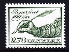 Denmark 726 MNH 1982 Records Office 400th Anniversary Issue Very Fine