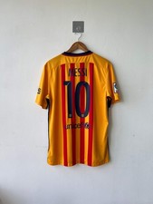 (L) Camiseta Visitante Barcelona 2015-16 Messi #10 Original Jersey Kit