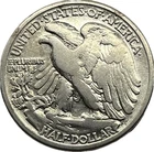 1919 Walking Liberty Silver Half Dollar in a SAFLIP® - Fine- (VG+) Details