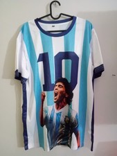 MAGLIA CALCIO REPLICA ARGENTINA MARADONA TAGLIA XL VINTAGE FOOTBALL ⚽️COME NUOVA