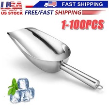 Stainless Steel Scoop Bar Ice Candy Dry Goods Popcorn Commercial Scooper 12oz