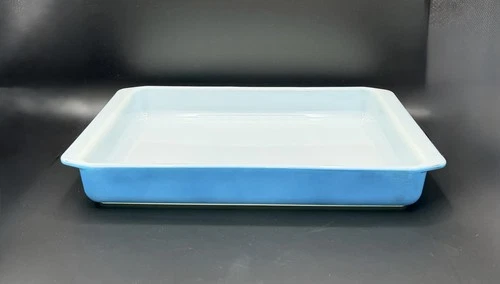 RARE Vintage Pyrex Horizon Blue 933 Lasagna Pan Oblong Open Baker Roaster | USA