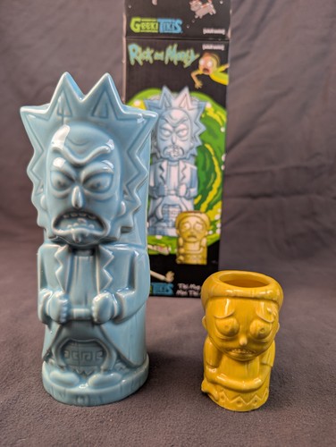 Juego de tazas Geeki Tikis Rick and Morty 2017 caja de botín DX exclusiva cerámica barware - Imagen 7 de 12